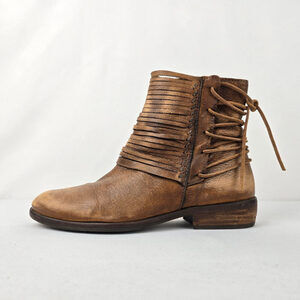 Veracruz Brown Strappy Ankle Boots Size 7